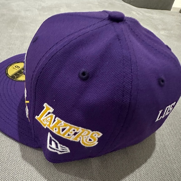 Men's Los Angeles Lakers New Era Purple Multi 59FIFTY Fitted Hat - Picture 5 of 13